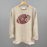 Floral Football Maroon Aaria Tees