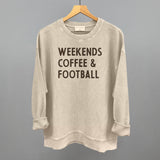 Weekends Coffee And Football Aaria Tees