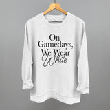 On Game Days, We Wear White Aaria Tees