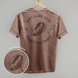 Just A Girl Who Loves Football (Back Print) Aaria Tees