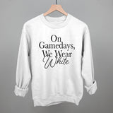 On Game Days, We Wear White Aaria Tees