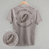 Just A Girl Who Loves Football (Back Print) Aaria Tees