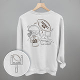 Football Mom Doodle (Back Print) Aaria Tees