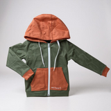 Kids Bamboo Hooded Zip Jacket - Soft Lightweight Hoodie for Children Aaria Tees
