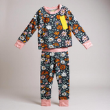 Navy wildflower bamboo pj set Aaria Tees