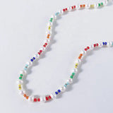 Malibu Rainbow Pearl Necklace Aaria Tees