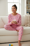 Hanukkah Pets (Women's Long Sleeve PJ) - Pink - Aaria Tees Aaria Tees