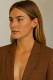 Moriah CZ Cross Necklace Aaria Tees