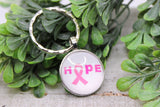 Hope Pink Ribbon Breast Cancer Awareness • Keychain Aaria Tees