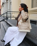 Secret Garden Macramé Tote Bag with Removable Pouch Aaria Tees