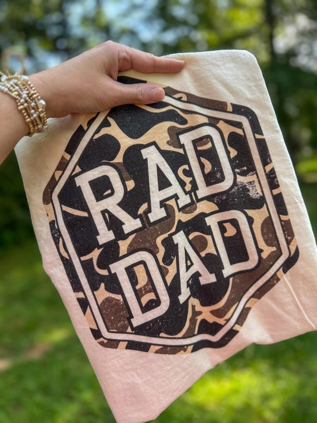 Camo Rad Dad Men's Graphic Tee - Aaria Tees Aaria Tees