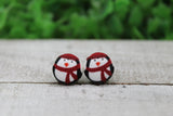 Christmas Penguin Button Earrings Aaria Tees