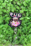 Pug Mom Floral Badge/ID Holder Reel Aaria Tees