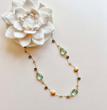 Green Amethyst Gold Bezel Chain Aaria Tees