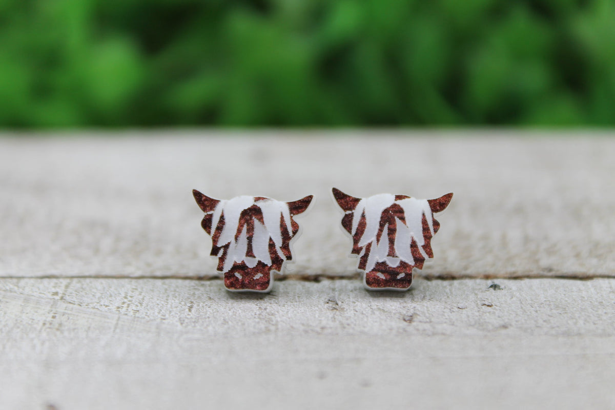 Highland Cow Stud Earrings