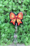 Basketball Bow Badge/ID Holder Reel Aaria Tees