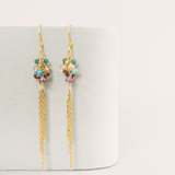 Rainbow Gemstone Edge Earrings Aaria Tees