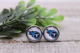 Titians Football || 12mm Glass Stud Earrings || Hypoallergenic Aaria Tees