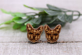 Boston Terrier - Dog Breed || Wood Stud Earrings Aaria Tees