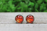 Basketball Glass Stud Earrings Aaria Tees