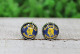 Marquette Warriors Glass Stud Earrings Aaria Tees
