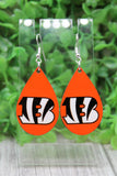 Bengals Football Teardrop Earrings Aaria Tees
