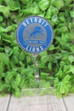 Detroit Lions Silver Circle Badge/ID Holder Reel Aaria Tees