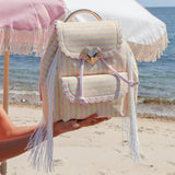 Seaside Sweetheart Fringe Backpack Pink Multi Aaria Tees