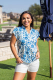 The Nicole V-Neck Top, Floral - Aaria Tees Aaria Tees