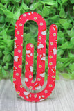 Red Floral Cat Jumbo Paperclip Aaria Tees