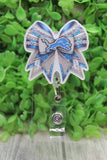 Detroit Lions Bow Badge/ID Holder Reel Aaria Tees