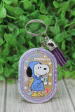 Coffee Dog - Purple Acrylic Tassel Keychain Aaria Tees