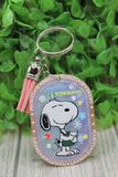 Coffee Dog - Pink Acrylic Tassel Keychain Aaria Tees