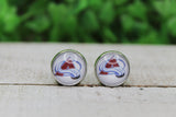 Colorado Avalanche Hockey Stud Earrings Aaria Tees