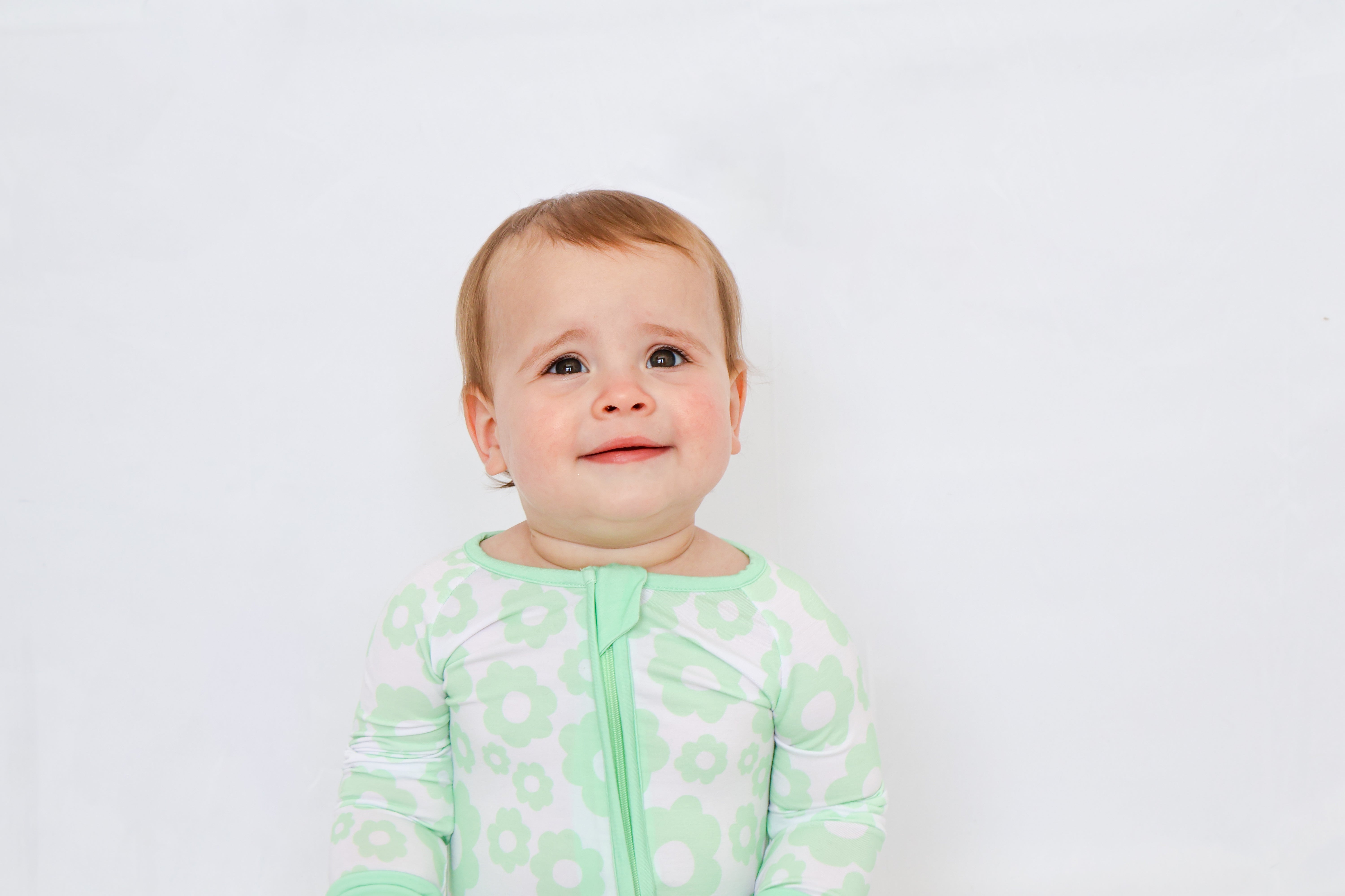 Baby Green Floral Romper - Aaria Tees Aaria Tees