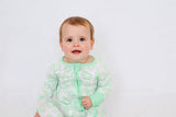 Baby Green Floral Romper - Aaria Tees Aaria Tees