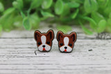 Boston Terrier Dog Stud Earrings Aaria Tees