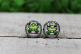 Frog Heart Hands Stud Earrings Aaria Tees