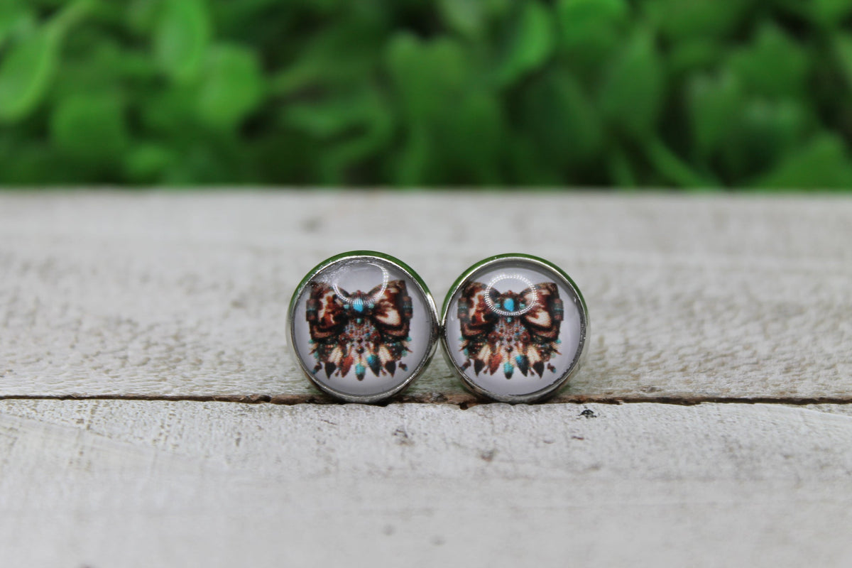 Western Bow Stud Earrings