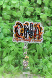 CNA Sunflowers & Cow Print Badge Reel Aaria Tees