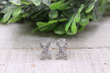 Silver Glitter Awareness Ribbons || Stud Earrings Aaria Tees