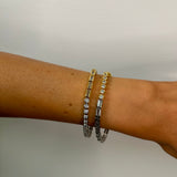 Spencer Two-Tone Bezel Tennis Bracelet Aaria Tees