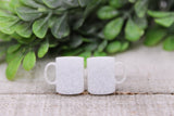 White Confetti Coffee Mug || Stud Earrings Aaria Tees