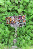 NURSE Squad Animal Print Badge Reel Aaria Tees