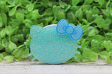 Blue Glitter Cat with Bow Phone Grip / Stand Aaria Tees