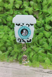 Coffee Scrubs Rubber Gloves Leopard Cup Badge Reel Aaria Tees
