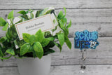 Scrub Life Blue Badge Reel Aaria Tees