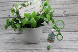Cactus and Sunflower Silicone Beaded Keychain Aaria Tees
