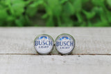 Busch Light (Dk Blue) Stud Earrings Aaria Tees