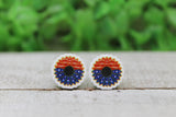 Stars and Stripes Sunflower Stud Earrings Aaria Tees